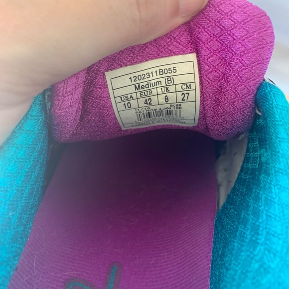 Brooks GTS 17 Running Shoes Gray/Blue/Purple Womens 10 - Picture 8 of 9